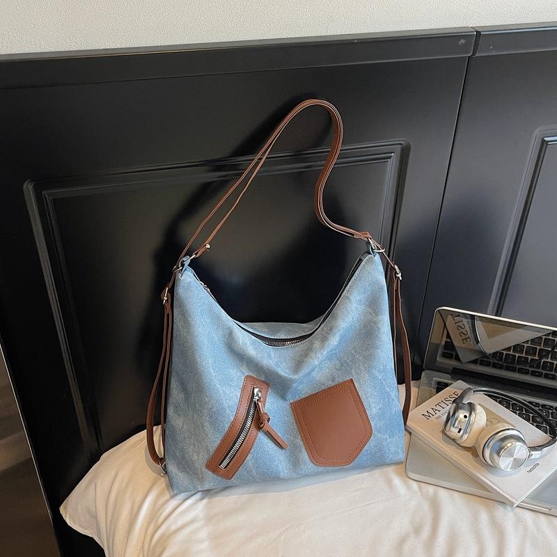 

Вместительная сумка-тоут для поездок на работу, женская, на плечо, универсальная, новая, повседневная, популярная, модная, плечевая сумка для покупок синий