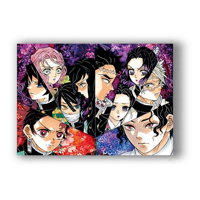 Japanese Anime Demon Slayer Posters And Prints Pictures On The Wall Vintage Poster Decorative Home Decor Tableau
