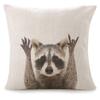 Cute Raccoon Pillowcase Funny Animal Cushion Cover Nature Lover Gift Rustic Home Decor Novelty Throw Pillow