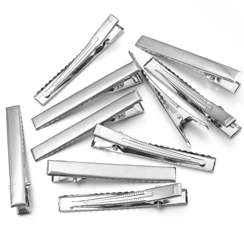20-50 Piezas Pinzas de Cocodrilo Metálicas para el Cabello Pinzas Planas de Pato de Hierro Para Mujeres Niñas Joyería DIY Pinzas para el Cabello Adorno Accesorios para el Cabello