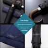 PALONY Solid Wood Handle Windproof Men's Umbrella - Extra Large, Automatic, Sun & Rain Protection, Three-Fold Design