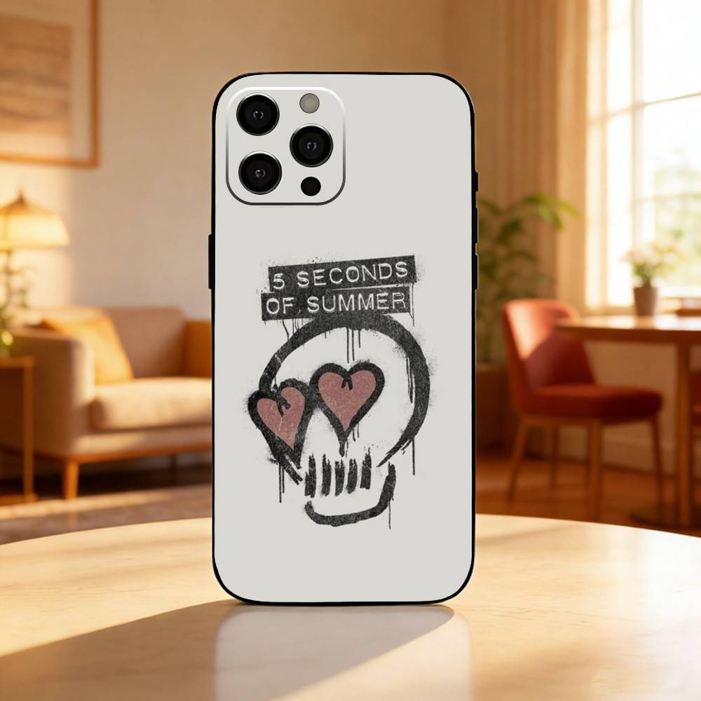 5 S-Seconds of S-Summers Band Phone Case For iPhone17,16,15,14,13,12 Plus,Max Soft Silicone Black Cover