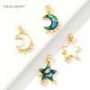 1/2Pcs 18K Gold Plated Moon/Star/Heart Charms Pendant For Jewelry Making Findings,Brass Jewelry Charms,DIY Necklace Accessories