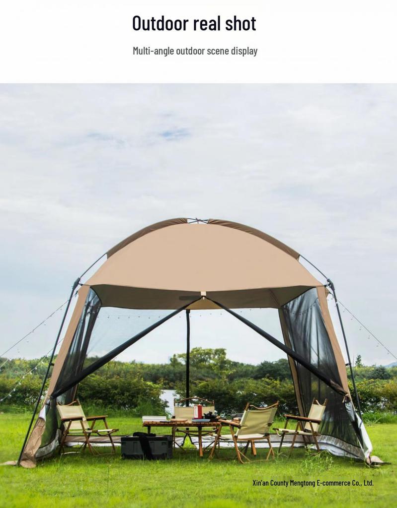 Four-Season Mosquito, Sun, and Rainproof Camping Awning Canopy