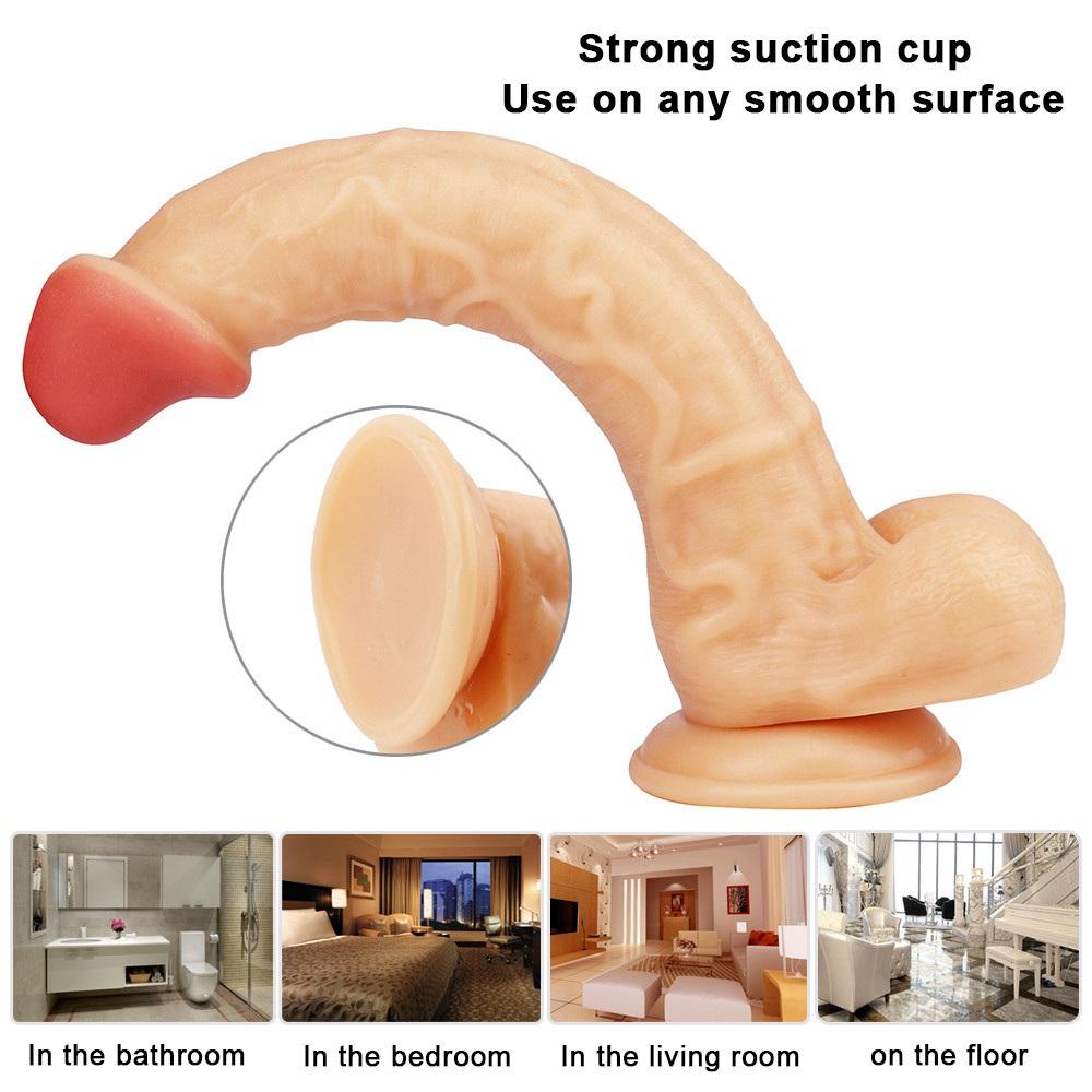 MoDi Big Dildo Realistic Penis Massager Dildo Vagina Waterproof Adult Sex Toys for Woman 21cm Insertable