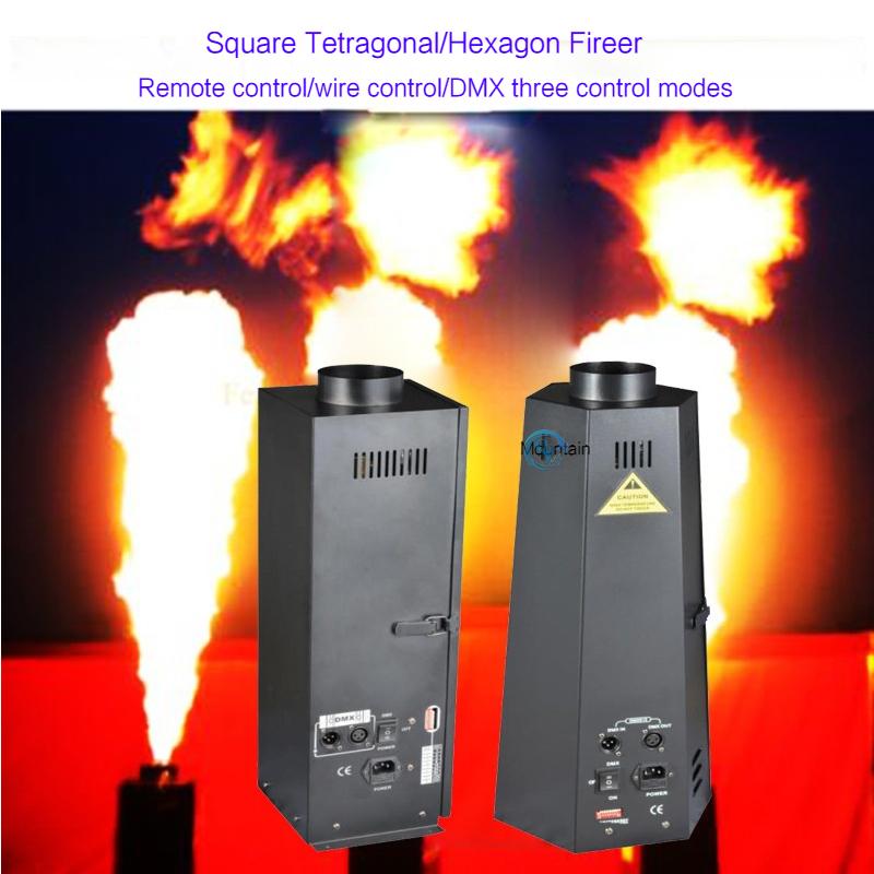 Horký prodej Pódium 200W 4úhlový plamenomet Venkovní Dmx Dálkové ovládání Stroj na skutečný plamen Pro Pódium Bar Svatba Atmosféra