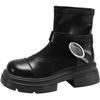 Popular Internet celebrity black retro platform Martin boots women's 2025 new autumn and winter British style heightening thin short boots