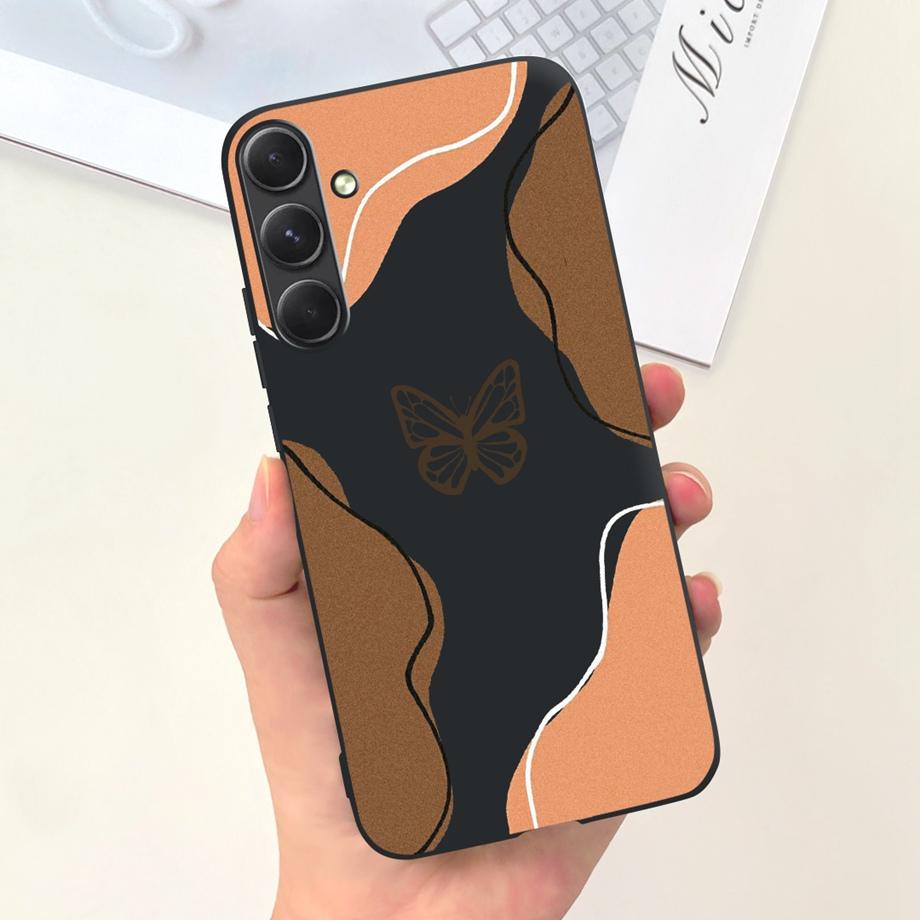 For Funda Samsung Galaxy A55 5G Case Daisy Stylish Painting Soft SIlicone TPU Bumper For Samsung A55 A55 5G GalaxyA55 Coque Etui