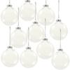 6Pcs Clear Fillable Ball Ornament Set for Christmas Tree Decorations DIY Crafts Holiday Party Favors Wedding Hanging Adornments