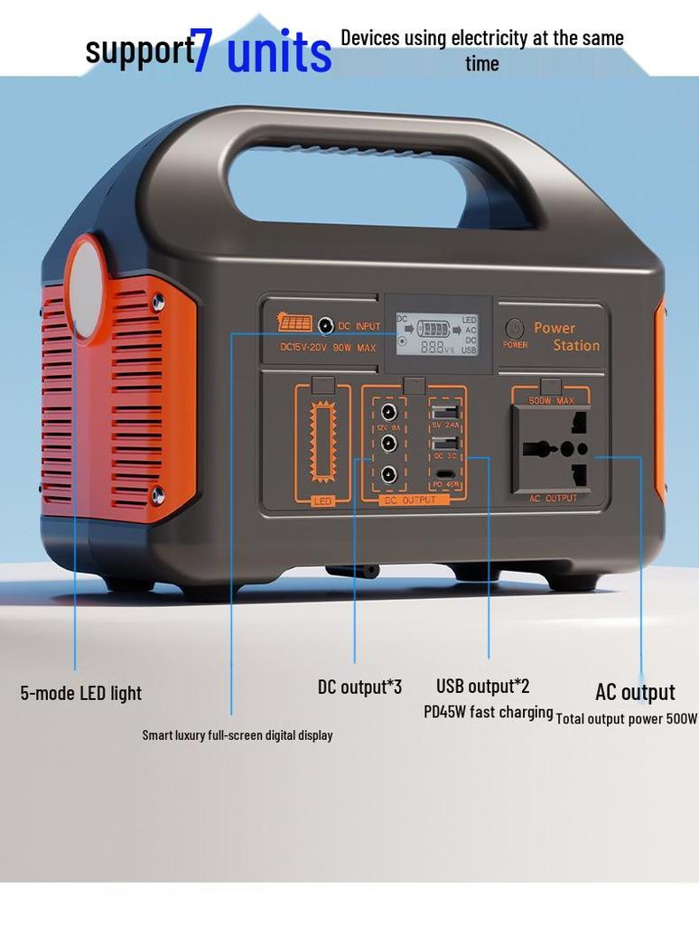 110V Solar Photovoltaic Lithium Iron Phosphate Outdoor Power Supply for Live Streaming