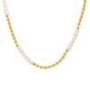 French INS Style Copper Freshwater Pearl Necklace: Elegant Temperament, Non-fading, Lentil Splicing, Women's Jewelry Accessory