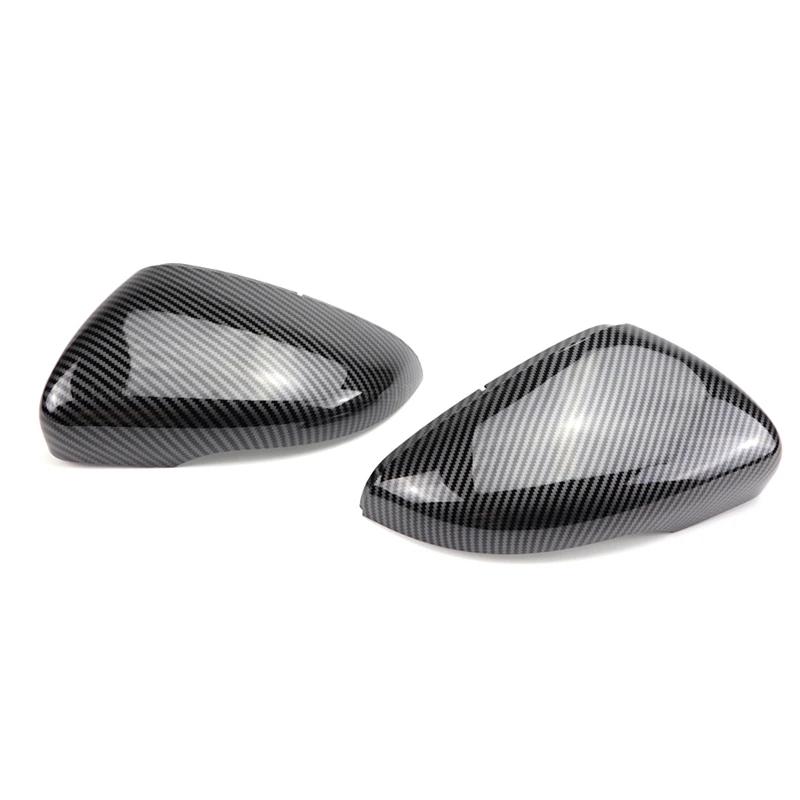 For Volkswagen VW Touran, MK6 Golf 6 GTI 2009-2019 Car Accessories Carbon Fiber Look Black Mirror Cover Replacement