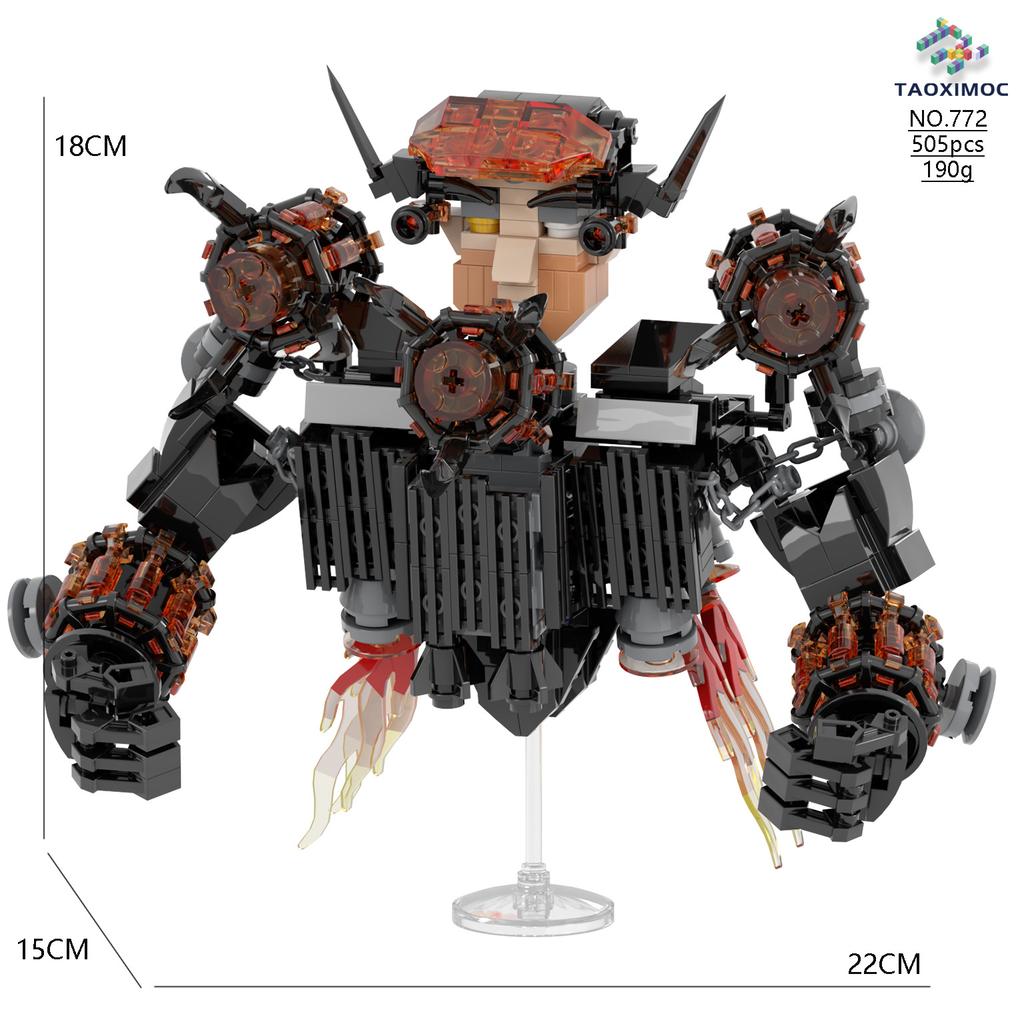 The GMAN Toilet Leader building block handicraft series of toys for monitoring people and toilet people