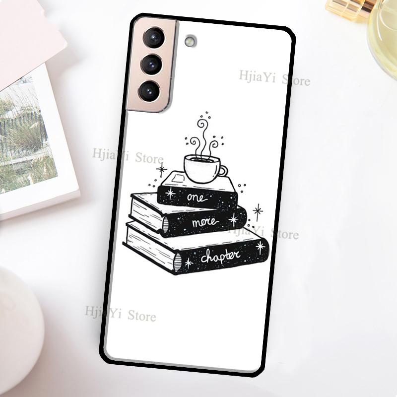 Books And Coffee Phone Case For Samsung Galaxy S21 S22 Ultra Note 20 S20 FE S8 S9 S10 Note 10 Plus Coque