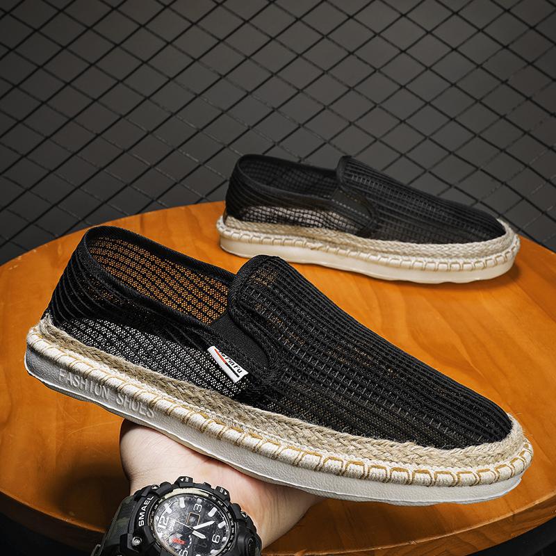 Summer Sub Flat-bottomed Straw Fisherman Shoes Casual Nesting Youth Driving Shoes