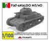 Mussini WW2 Italy Fiat Ansaldo Medium Tank Resin Kit 1/100 M13/40 (2 pieces) MM100-005 (Tank)