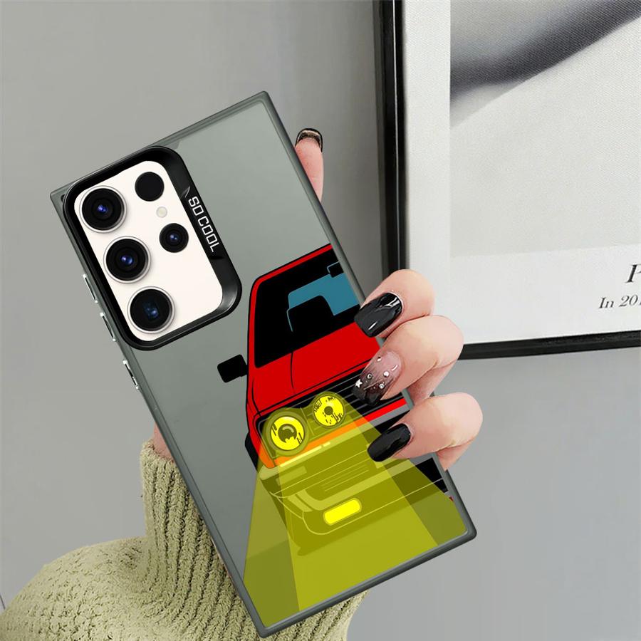 

JDM Sprot Car Phone Case for Samsung Galaxy S23 S20 FE S25Plus S24Ultra S21 S25 S24 FE Note 20 Ultra S22 Ultra Soft Shell Galaxy S25+