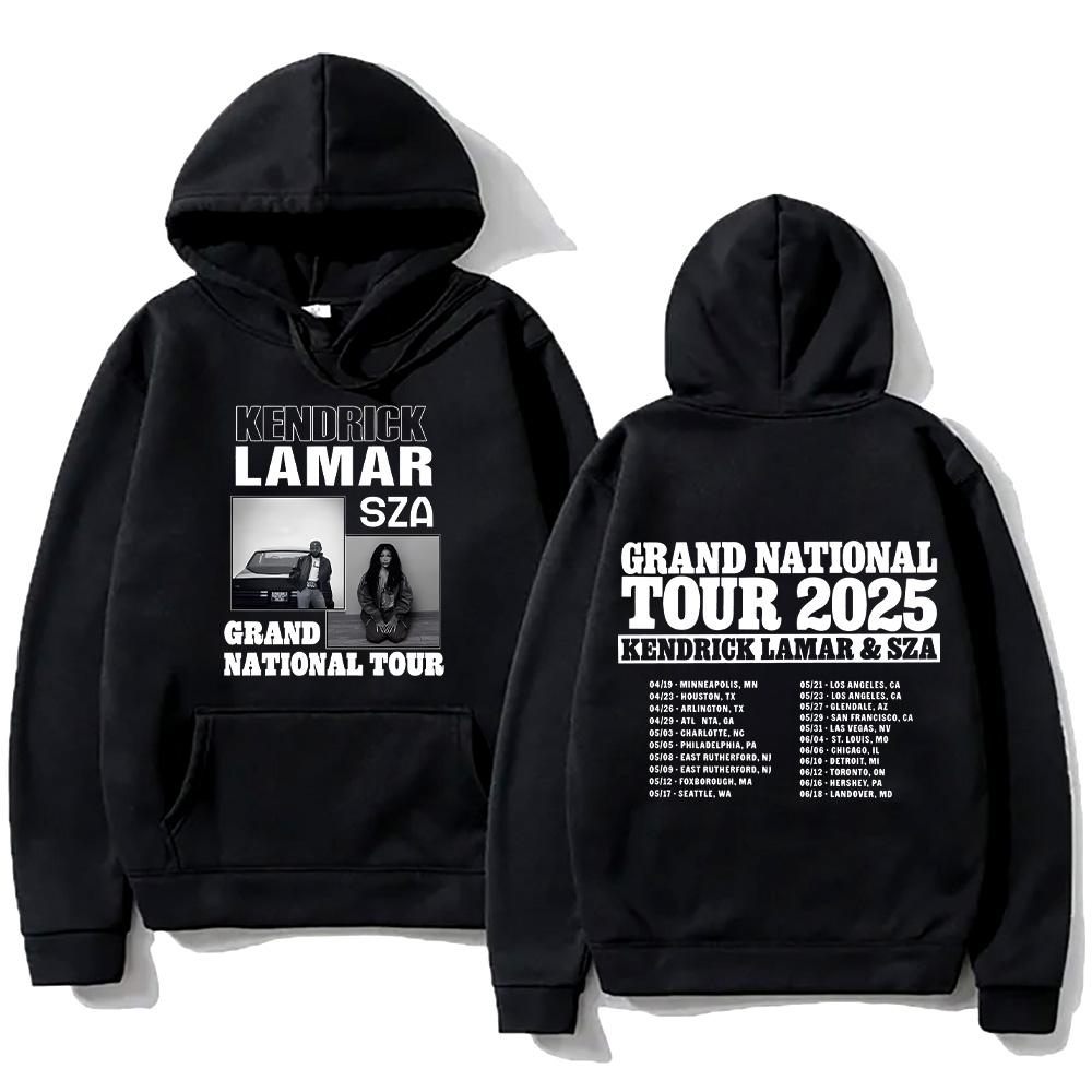 Bluza Kendrick Lamar & SZA Bluza Kendrick Lamar & SZA Grand National Tour2025 Jesień Zima Kobiety Mężczyźni Hip Hop Y2K Pulower