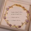 Elegant Zircon-Embellished Tree Branch Bracelet In Eco-Friendly Copper With Gold Plating Unisex Luxury Jewelry Daily Wear