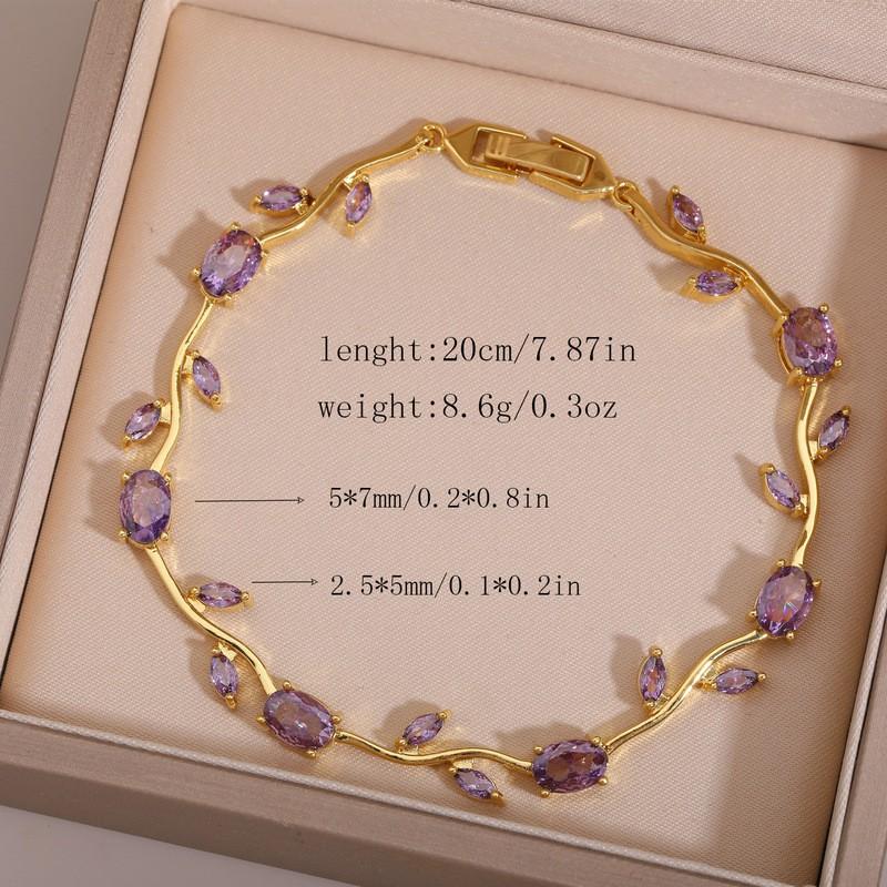 Elegant Zircon-Embellished Tree Branch Bracelet In Eco-Friendly Copper With Gold Plating Unisex Luxury Jewelry Daily Wear