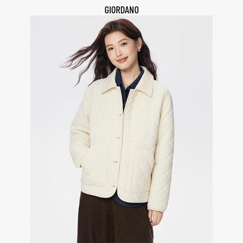 

Женская стеганая куртка Giordano с ромбовидной стежкой и вельветовым воротником S