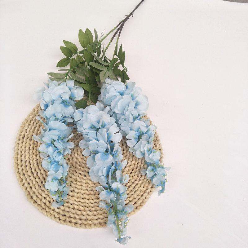 Purple Wisteria Artificial Hanging Flowers For Wedding Decor With Multicolor Options