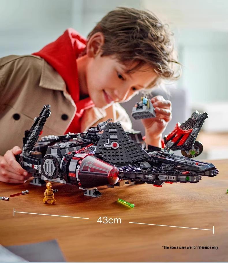 Lego-Compatible 75389 Battle of the Dark Millennium Falcon 75105 Street Scene Toy Set