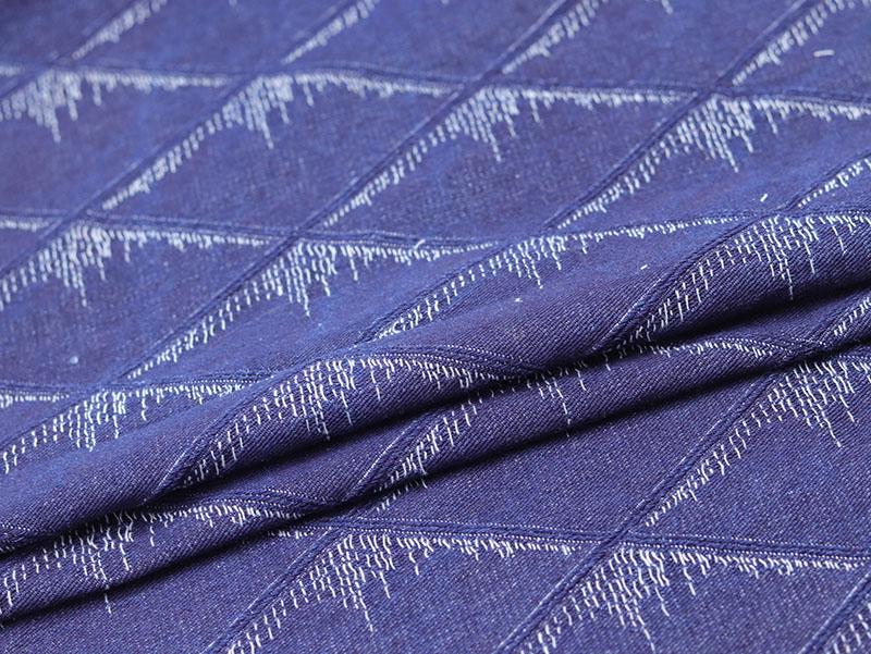 Diamond Jacquard Washed Denim Fabric for DIY Handmade Clothing