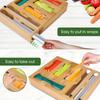 1pc 6 types of grids Plastic Organizer Kitchen Storage Box,Ziplock Bag Organizer&Foil&Plastic Wrap Dispenser With Cutter Bamboo.