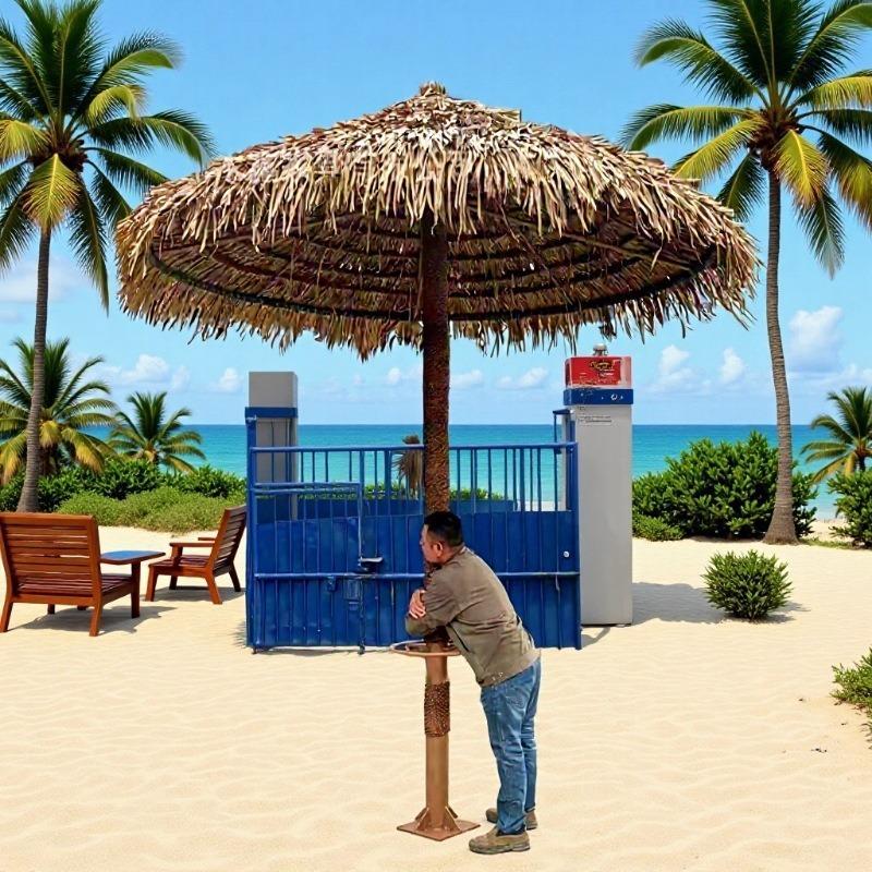 Thatch Straw Beach Umbrella for Outdoor, Pool, and Villa Courtyards