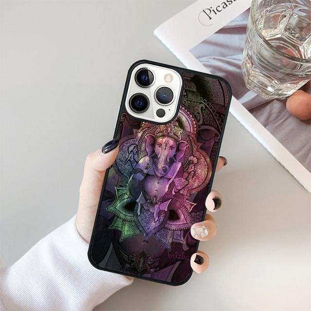 God of Wisdom Ganesh Elephant Phone Case Cover For iPhone 17 Air 15 16 14 13 12 Pro Max 11 Pro Max Plus