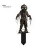 Weather Resistant Yard Decor Halloween Scarecrow Garden Stake, 2D Flat Creepy Zombie Ornament, Spooky Doll Horrifying Lawn Ornaments Decoration, Scary