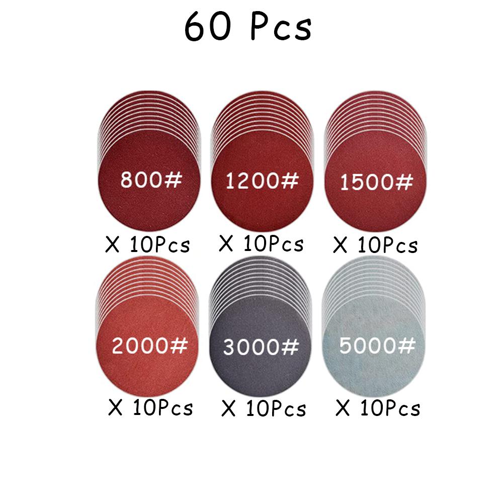 15-65 Pcs Car Headlight Repair Restoration Kit 3 Inch 75mm Sanding Plate Waxing Sponge Sanding Pad for Polishing and Sanding