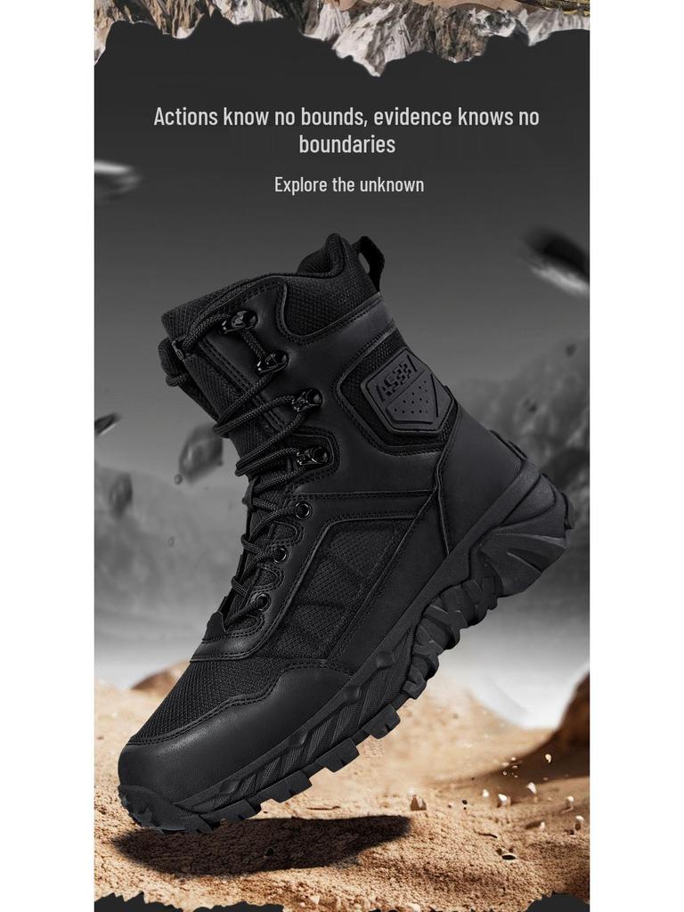 Herren Outdoor Hohe Taktische Stiefel - Langlebig, Schmutzabweisend, Ideal für Wandern und Bergsteigen