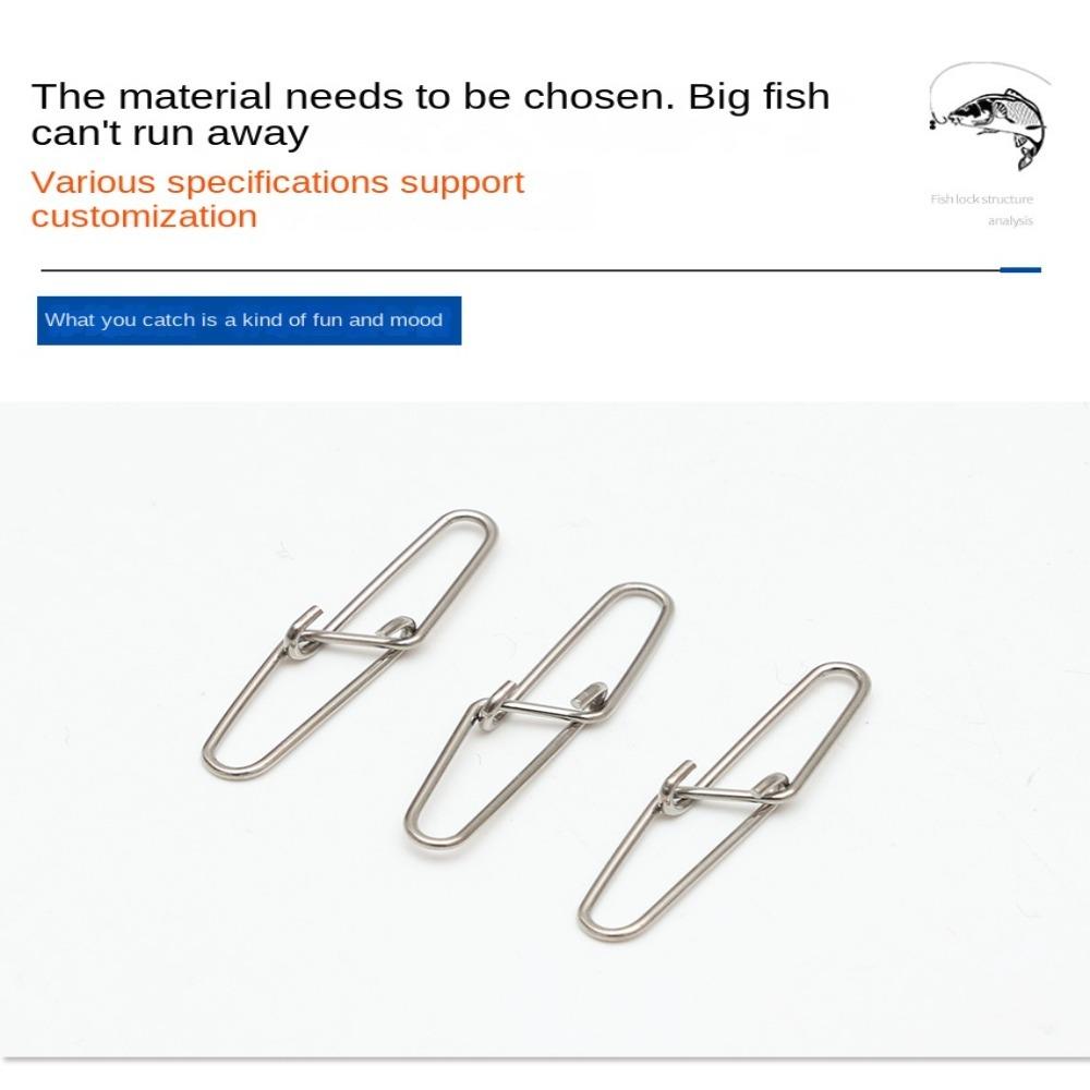 Safety Pin Stainless Steel Super Ribbed Pins Fishing Connector Hooked Snaps Pin  Bait Pin