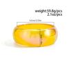 Punk Colorful Sparkling Transparent Wide Bracelet Chunky Party Geometric Arc Handmade Resin Acrylic Charm Bracelet Bangles Jewelry for Men and Women