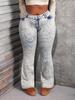 High-Waisted Flare Jeans - Washed Denim Streetwear in Plus Sizes