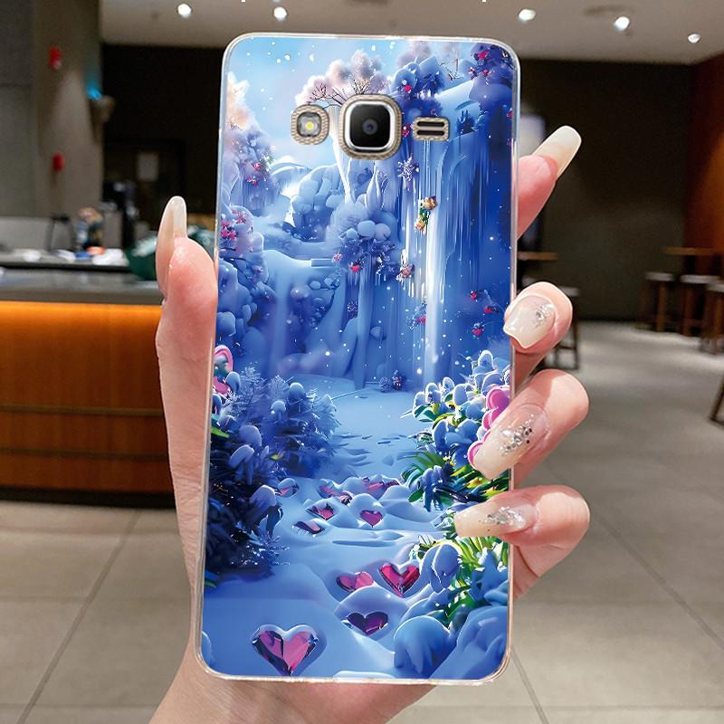 Casing For Samsung J2 Prime/G532/J2 ACE/Grand Prime Plus/G530 Aesthetic Fashion Cute Cat Soft Back Cover Transparent Phone Case
