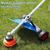 Adjustable Lawn Mower Support Wheel Kit Fits 26/28mm Tube Effortless Rolling Grass Cutter Auxiliary Wheel Tool Accessory