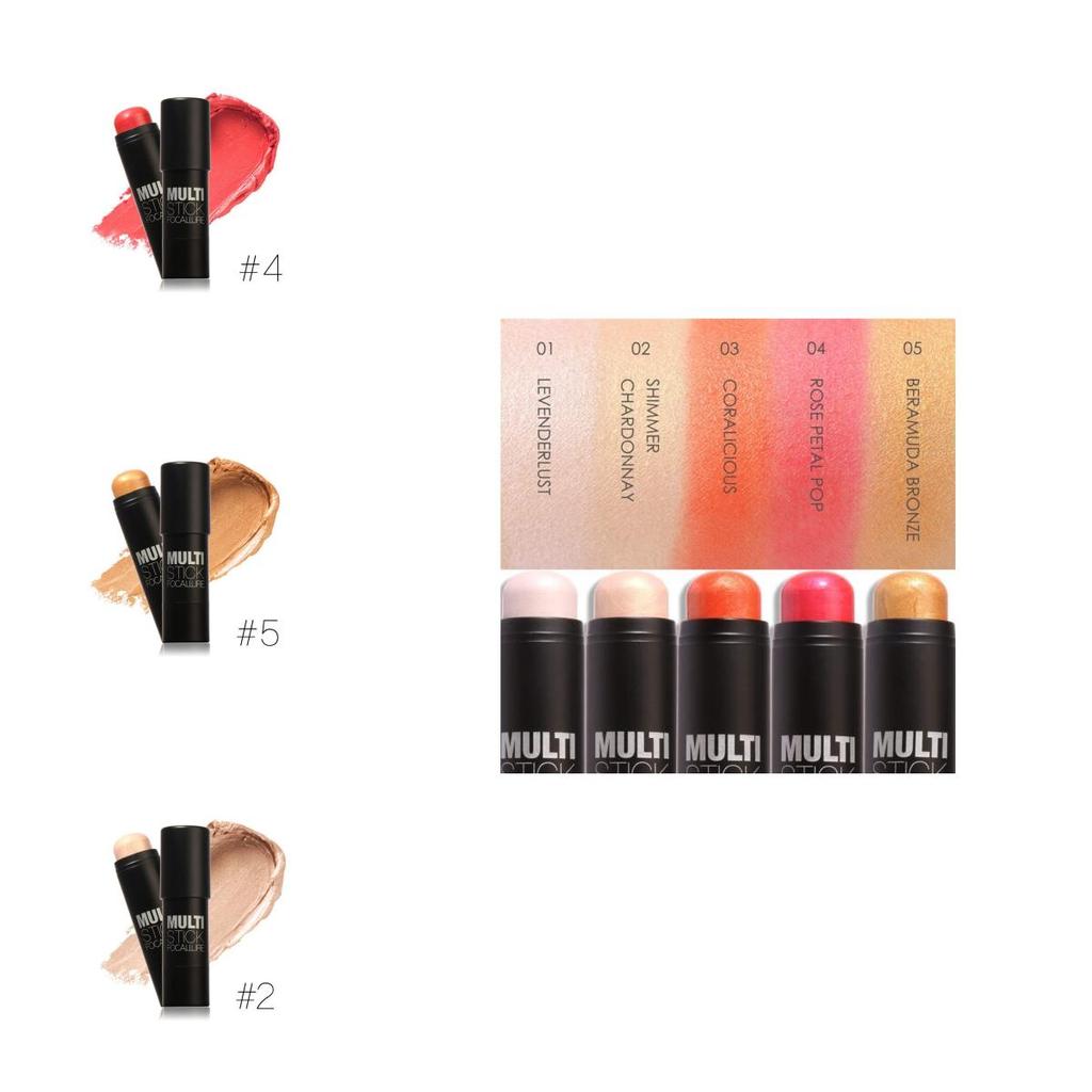 Focallure Stick Face Blushes Bronzer Highlighter Shimmer Makeup Blusher For Flawless Radiance