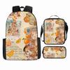 Anime Rucksack Set One Piece Naruto Schultasche für Jungen Schüler Laptop Rucksack Umhängetasche Federmäppchen 3-teilig Große Kapazität Wasserdicht