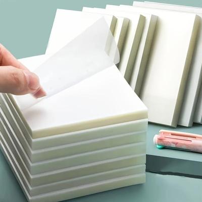 Waterproof Transparent Sticky Notes - Non-Covering, See-Through Memo Pads