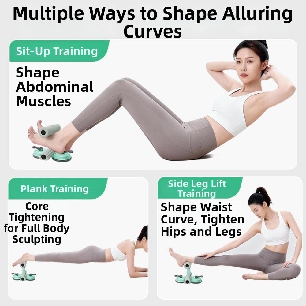 Adjustable Height Fitness Situp Equipment Dual Suction Cups Ab Core Trainer Abdominal Exercise