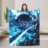 Nezuko's Kimono Tribute- Asanoha Pink Hemp Leaf Blanket Demon Slayer Flannel Funny Warm Throw Blanket for Home  Winter
