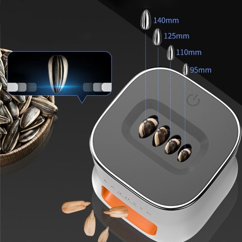 קולפן נטען USB פותחן אגוזים חשמלי נייד פותחני אגוזים פרקטיים קולפן קליפות אגוזים רב-חורי מפלדת אל-חלד