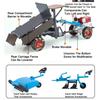1/24 Agricultural Walking Tractor Toy Model Sound Light Alloy Diecast Retro Variable Engineering Vehicles Collection Gifts