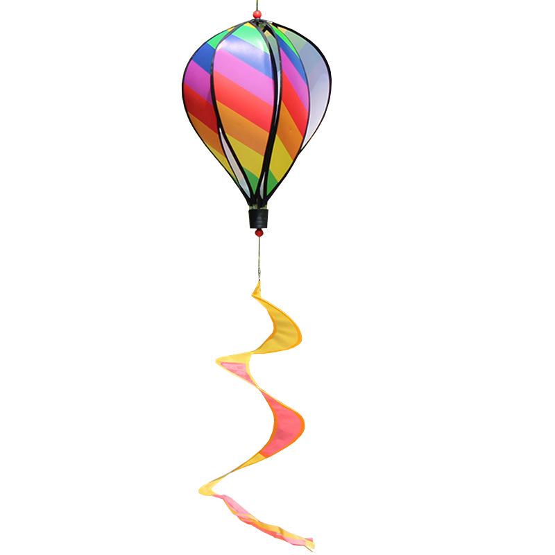 Colorful Outdoor Hot Air Balloon Wind Spinner Ornament