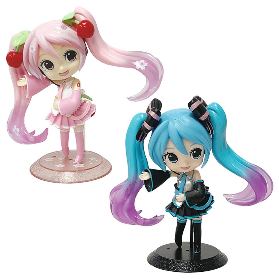 Anime Hatsune Miku Figure Character Ornaments Cherry Blossom Pink Leek Green Desk Decoration Ornaments Toy kid Birthday Gift