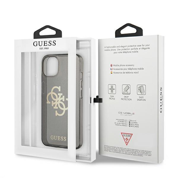 Etui Do iPhone 13 Mini Guess Glitter 4G Big Logo Czarne
