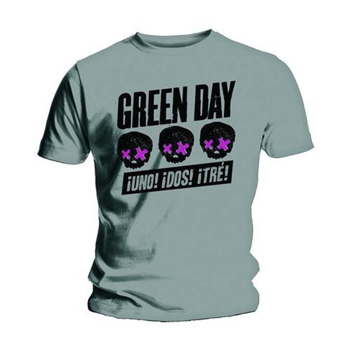 Green Day Three Heads Better Than One Official Men s T-Shirt Unisex- L